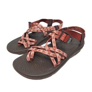 Chaco Zvolv X2 Sandals Women's Size 9 Brown Red Adjustable Straps Hiking Trail